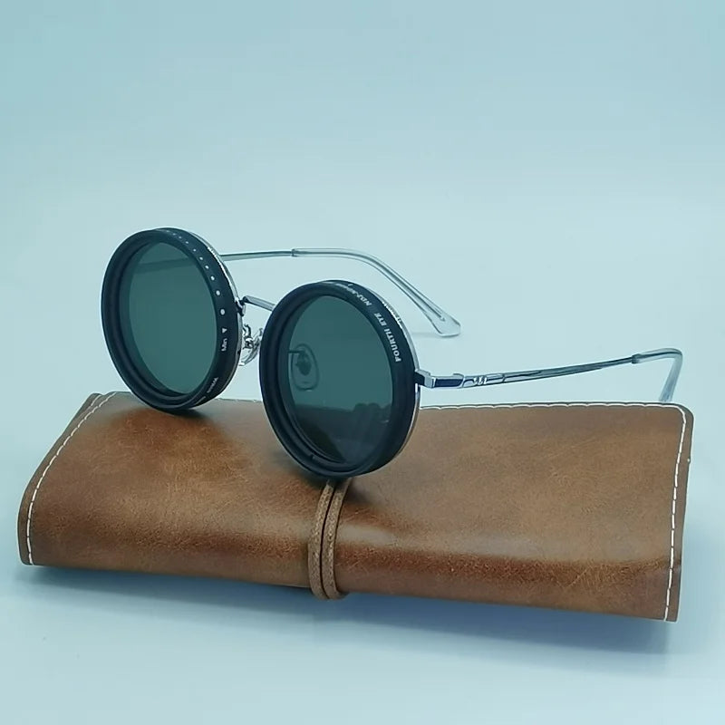 Top quality pure handmade innovative design ND glasses 9 speed endless adjustment UV400 UV protection personality cool polarizin