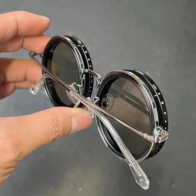 Top quality pure handmade innovative design ND glasses 9 speed endless adjustment UV400 UV protection personality cool polarizin