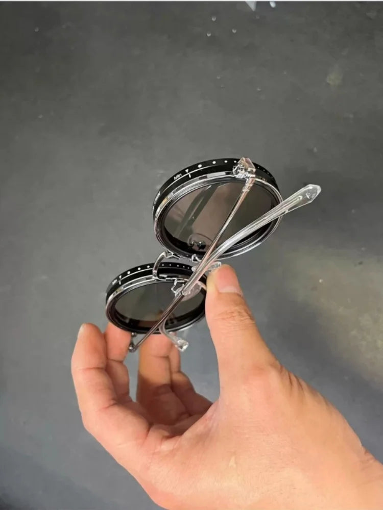Top quality pure handmade innovative design ND glasses 9 speed endless adjustment UV400 UV protection personality cool polarizin