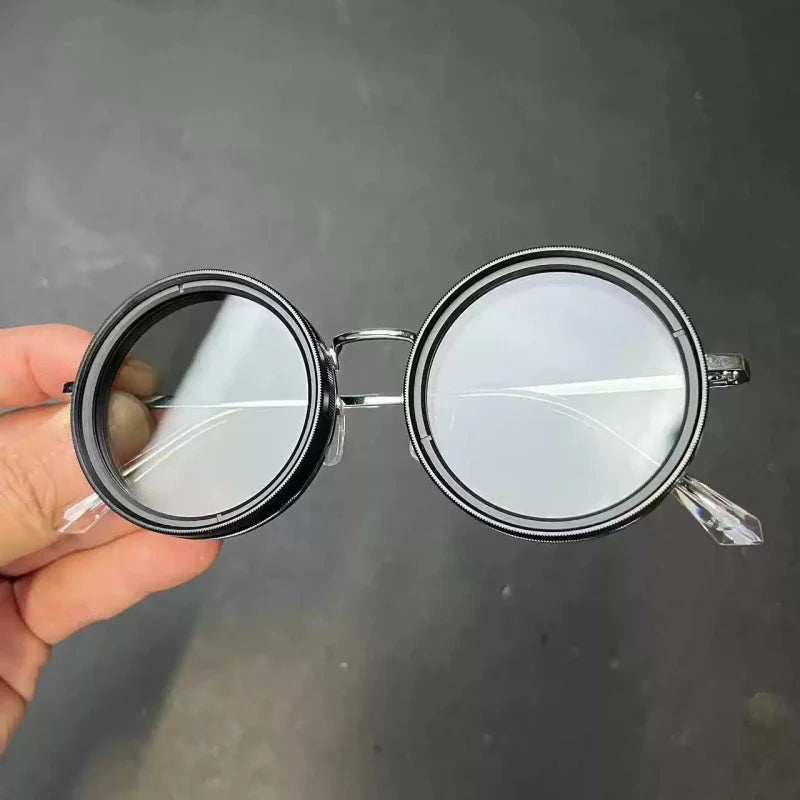 Top quality pure handmade innovative design ND glasses 9 speed endless adjustment UV400 UV protection personality cool polarizin